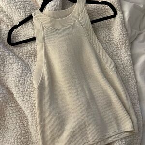 NWOT Aritzia Cream Knit Tank Top